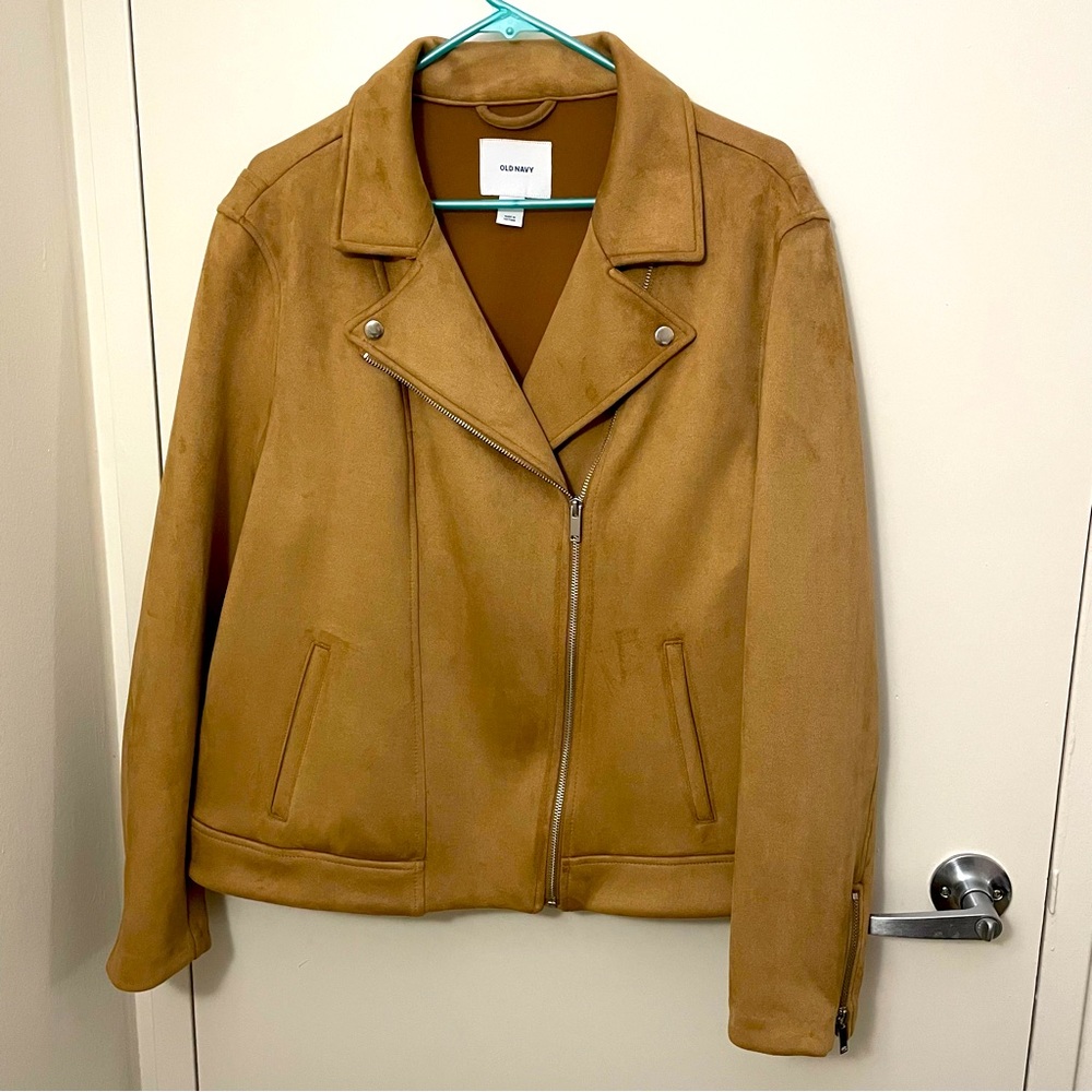 NWT Brown Suede Moto Jacket